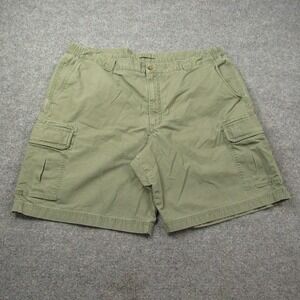 LL Bean Shorts Mens 44x10‎ Green Tropic Weight Cargo Comfort Waist Chino Faded